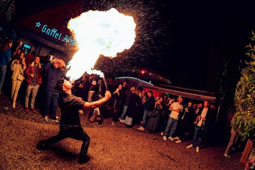 Feuershow beim OMClub Event